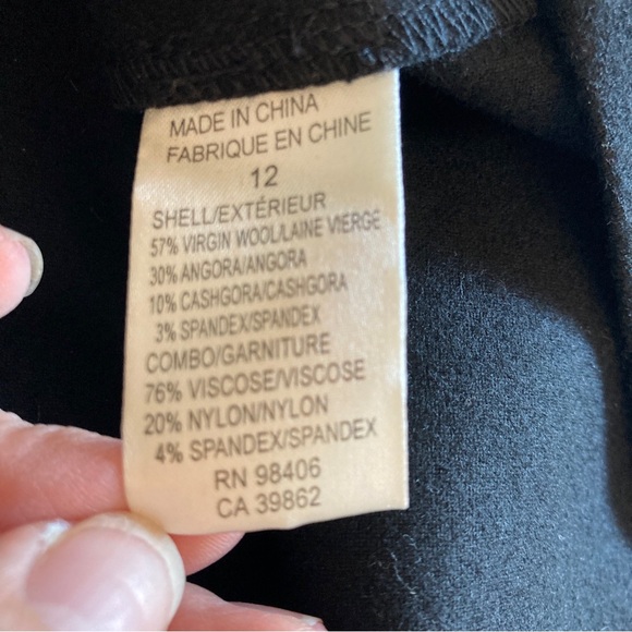 Theory Black Wool Blend Dress 12 - Picture 11 of 11